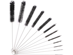 12 Cepillos De 21 Cm Negro Para Botellas/bulles/canudos