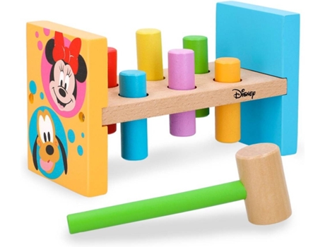 Juego Didácticos WOOMAX Juego martillo y bloques de madera Disney (21x9x12 cm - 1 año)