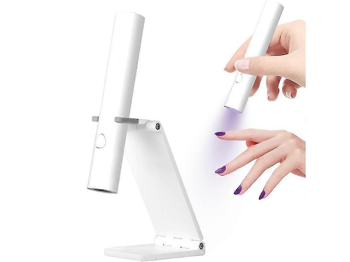Lámpara UV para uñas de gel, mini lámpara LED UV portátil con soporte Ly Ebike