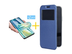 Pack 2 X Película de Vidrio Templado Hidrogel Funda SKYHE por Samsung Galaxy A20s Flip Cover Gandy Azul SKYHE
