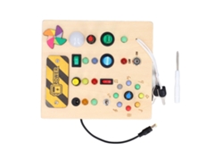 Ats-tablero Sensorial De Luz Molino Aprendizaje Coordinación Ojo-manos Madera Educatsivo Interruptor Infantil