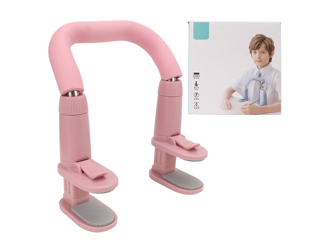 Protector de Postura Para Estudiantes, Diseño Ergonómico, Para Sentarse A La Mesa, Útiles Escolares, Color Rosa Claro.