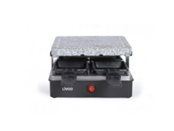 Raclette LIVOO 4 personas 600W + piedra para Grill Doc242