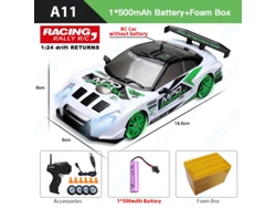 Coche RC 2.4G con luz LED, 4x4, control remoto, carreras de drift, modelo GTR profesional AE86 para niños, Aeuzwr
