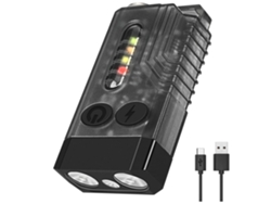 Linterna LED pequeña y potente, superbrillante, 1000 lúmenes, mini linterna EDC, recargable por USB-C, 14 modos, de bolsillo, IPX4, negra, Yunzii
