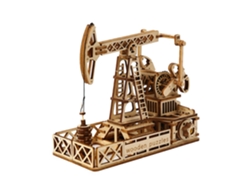 Maqueta 3D de madera de un pozo petrolero con movimiento mecánico, 186 piezas (175 x 175 x 175 cm)