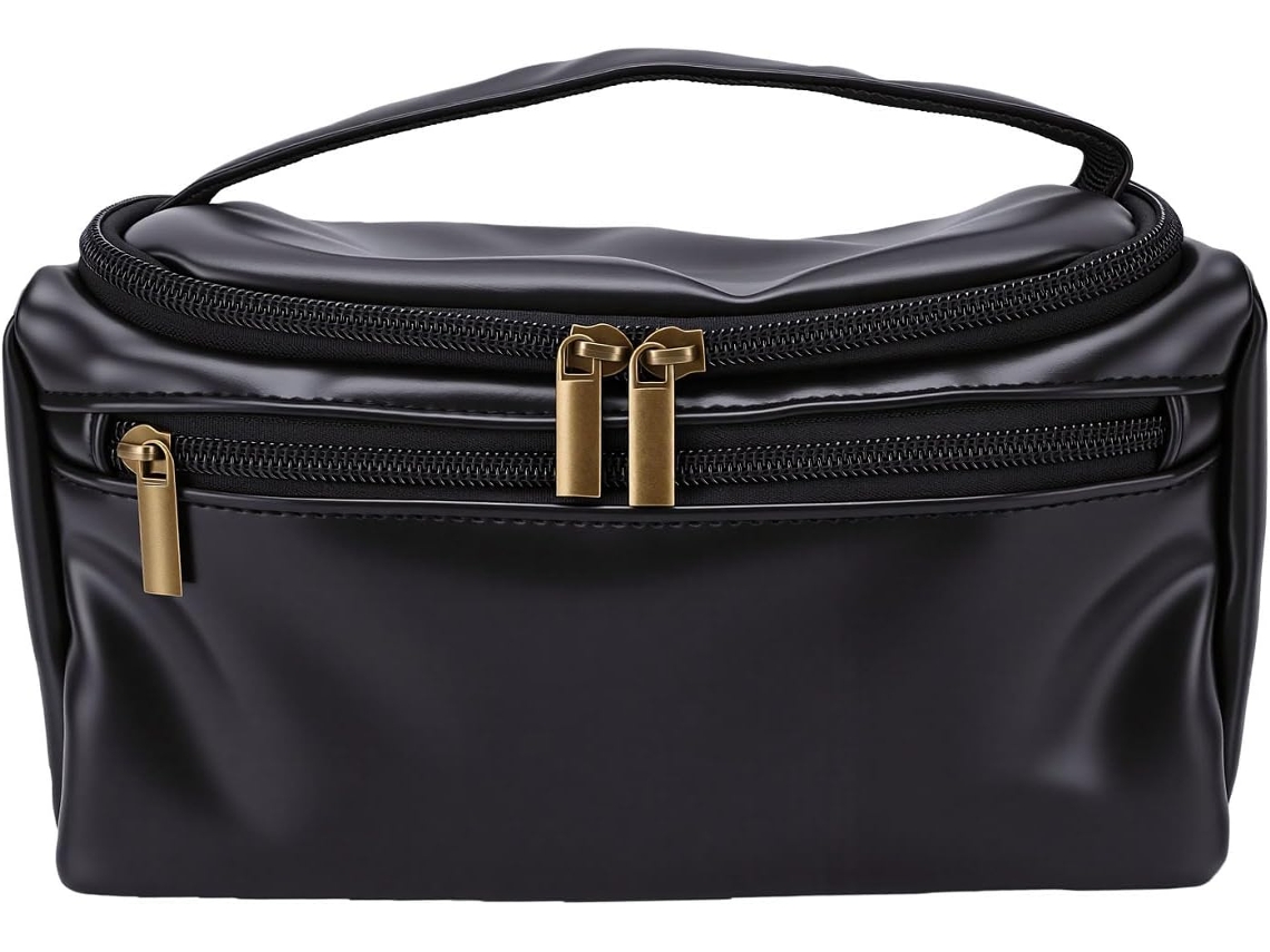 Neceser Colgante Para Hombre, Organizador De Viaje De Cuero Pu Con Múltiples Bolsillos Y