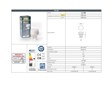 LED G9 1.7W Fumagalli Lámpara