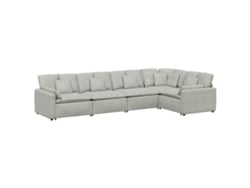 Maison Exclusive - Sofá Modular Con Cojines De Terciopelo Gris Claro