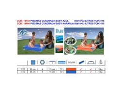 Piscinas cuadrada baby azul 85x15   72 litros toi 3116