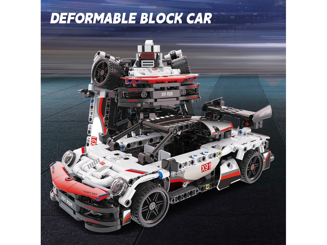 Set De Bloques De Construcción De Robot Y Coche Transformables, 647 Piezas, Juguetes Stem Para Niños