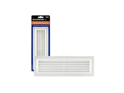 Rejilla plana blanca de ABS con mosquitera de 260 x 90 mm