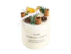 Vela perfumada de cera de soja con flores secas, tipo 4