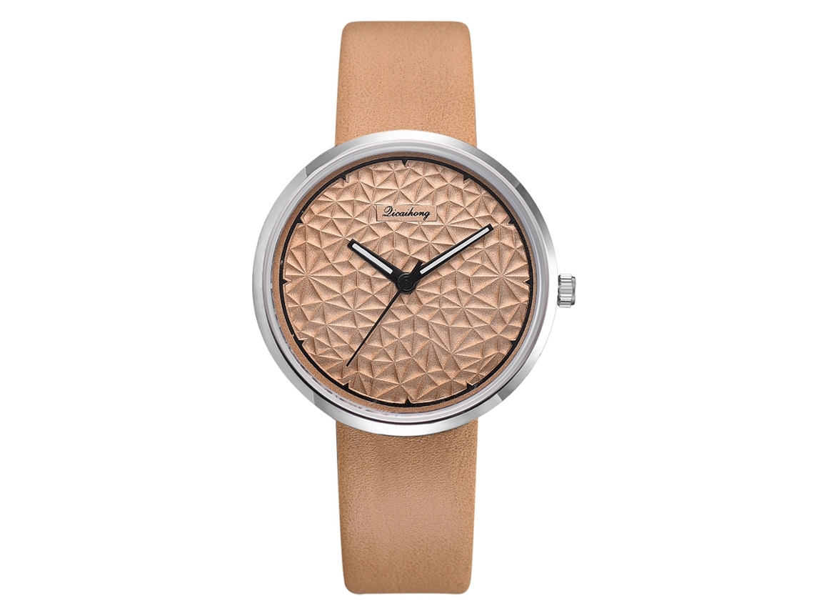 Reloj De Pulsera De Cuarzo De Aleación Sencillo Y Elegante Para Mujer, Color Crema.
