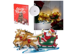 Luces Colgantes Led Decoración Navideña Trineo De Papá Noel