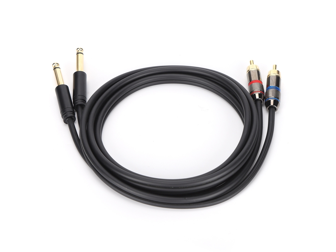 Cable De Audio Doble Jorindo De 6,35 Mm Macho A Dos Conectores Rca Macho De 1,5 M Jd6093