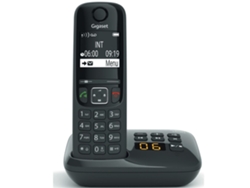 Teléfono inalámbrico Dect negro con contestador As690Anoir