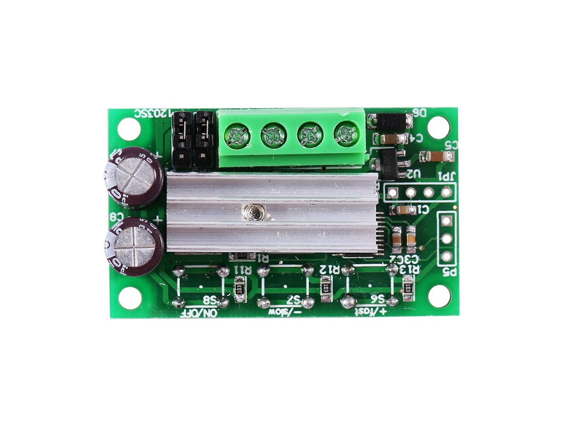 Controlador de velocidad de motor PWM de CC ajustable con botón