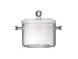 Tazón de vidrio para pasta y fideos, frasco de vidrio resistente al calor con tapa para sopa, salsa y comida para bebés.