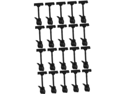 Juego De 20 Clips Giratorios Multifuncionales De Plástico Negro Para Exhibición.