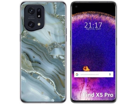 Carcasa para Oppo Find X5 Pro 5G TUMUNDOSMARTPHONE Dibujos Mármol 09 Multicolor