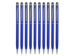10 Unidades De Bolígrafos Metálicos Capacitivos 2 En 1 Con Pantalla Táctil - Azul