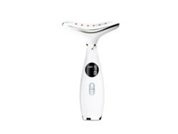 Masajeador facial eléctrico antiarrugas, dispositivo de belleza con 9 niveles ajustables, EMS, reafirmante para rostro y cuello, color blanco Yizhood