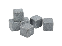 Conjunto de Pedras de Granito para Uísque 2cm com Sacola de Flanela Presente 6