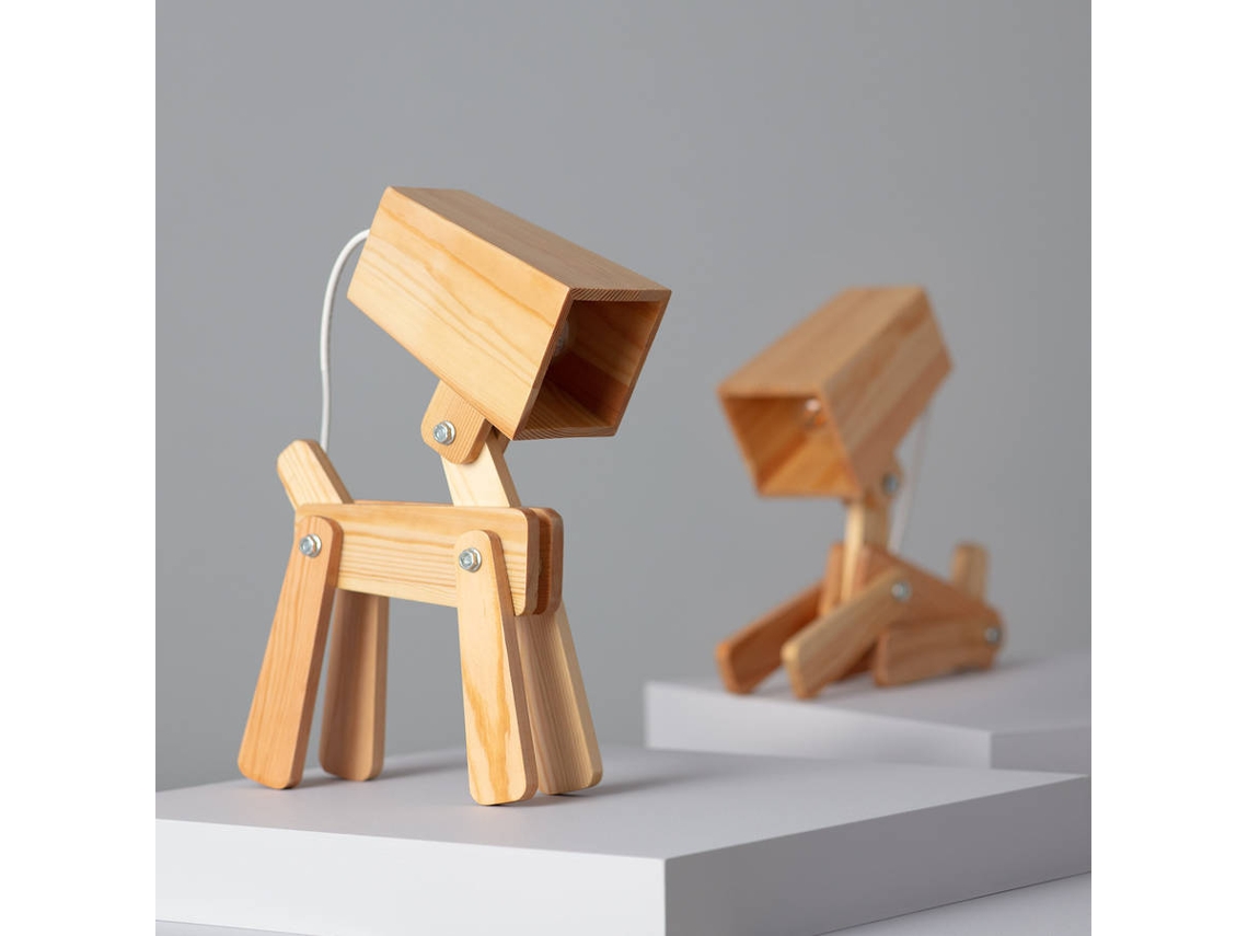 Lámpara de Mesa LEDKIA Coba (Madera - E14 - 40 W)