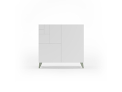 Zapatero HERDASA Bergen Blanco, Verde (87 x 90 x 27 cm)