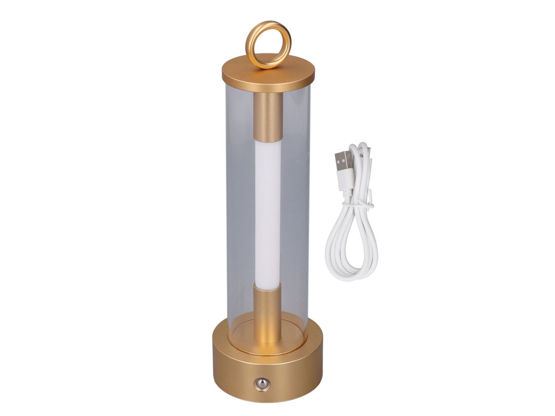 2026-lámpara De Mesa Portátil De Metal Inalámbrica Recargable 2200k Luz Blanca Cálida 3 Modos Regulable Sin Cable