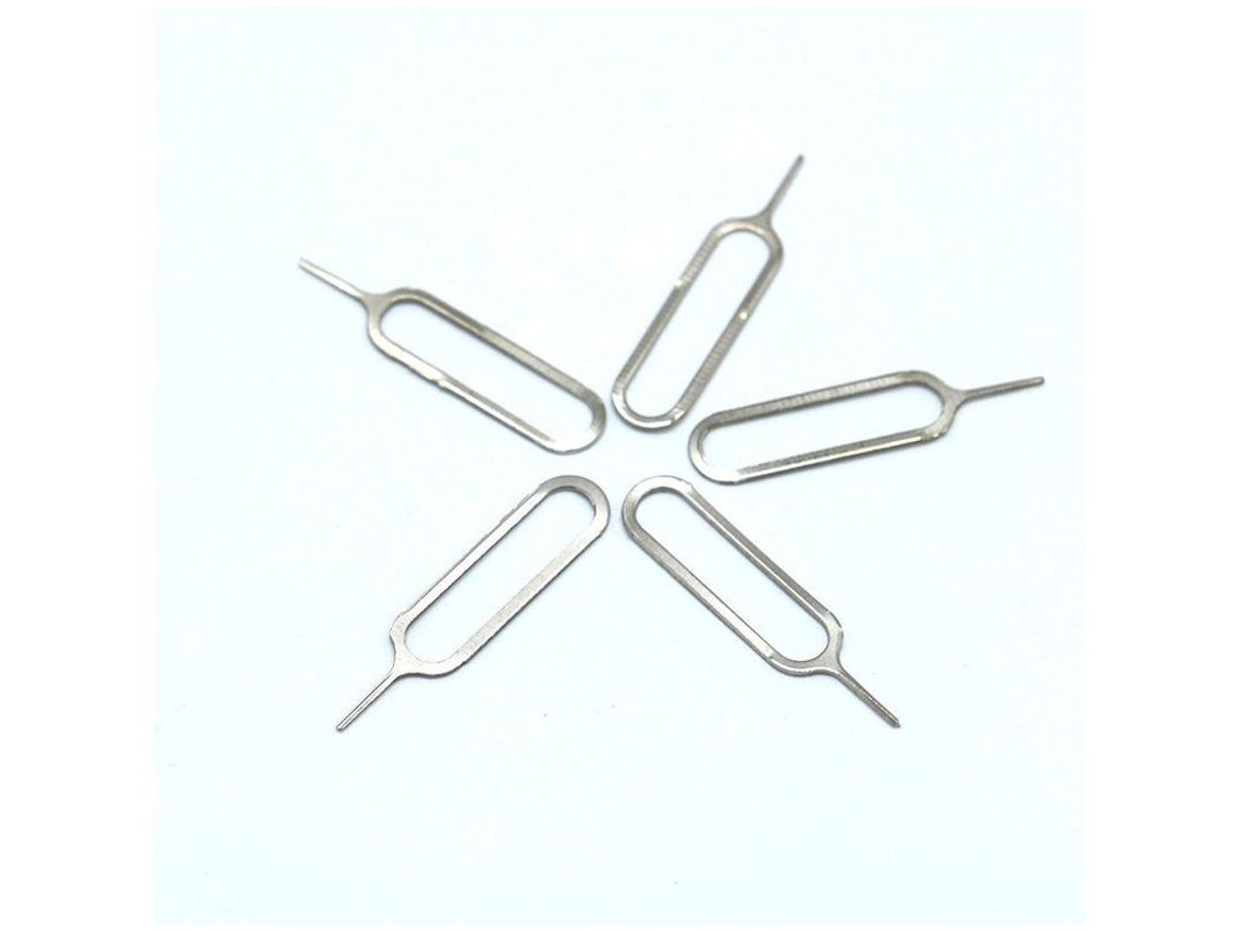 Herramienta Para Extraer La Bandeja De La Tarjeta Sim Con Llave Pin Para Iphone, Ipad, Samsung Galaxy Y Más (paquete De 5 Unidades, Color Plata)