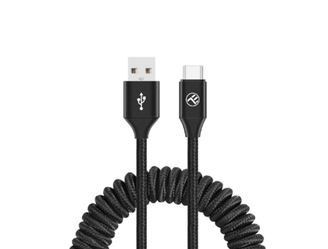 Cable de datos extensible TELLUR USB a Tipo-C 3A 18m negro