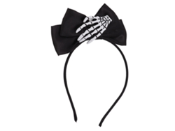 Tiara de esqueleto con cabeza terrorífica para decoración de fiesta de Halloween