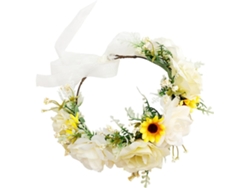 Coroa De Casamento Elegante Com Rosas Artificiais Ciieeo Em Tecido E Ferro, Tiara Floral Delicada Para
