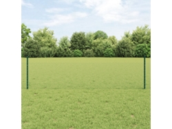 11 postes de canal en U de acero verde de 60 cm, valla hexagonal verde de 0,5 x 10 m, Lovely Home