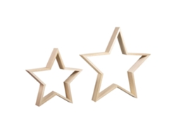 Marcos de madera estrella 35 y Ø 24,5 cm 2 unidades