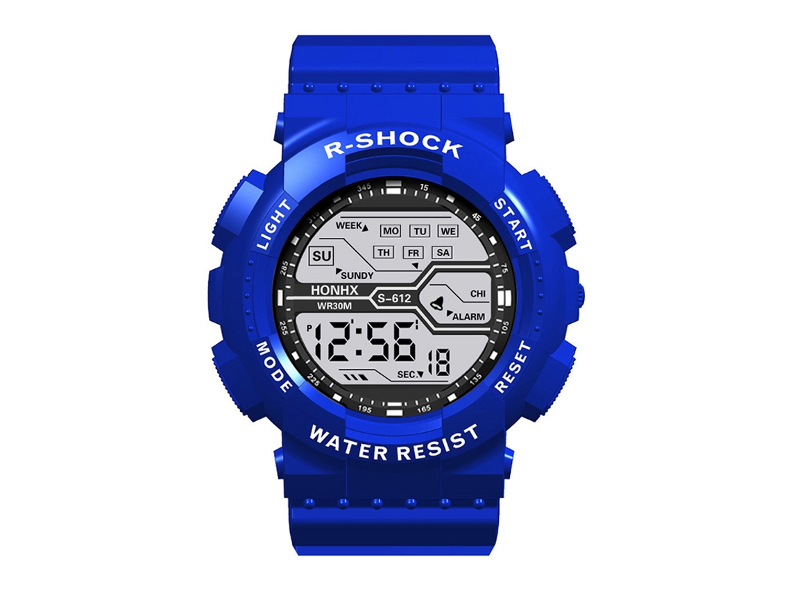 Relógio Esportivo Digital MDUG de 55 mm com luz Led recarregável resistente a choques