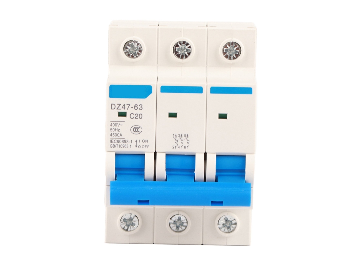 Disyuntor Miniatura Mcb Dz47-63 De 3 Polos 400v 20a Interruptor De Seguridad