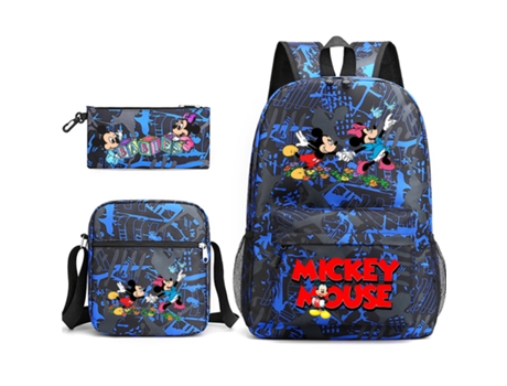 KOHREE Conjunto de tres piezas de mochila escolar para estudiantes de Mickey Mouse