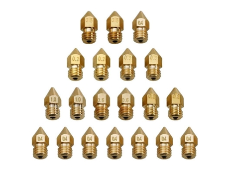 Boquilla De Latón Extrusor De Piezas Para La Impresora 3D SLOWMOOSE (Tamaño Mixto 2/5 Pcs)