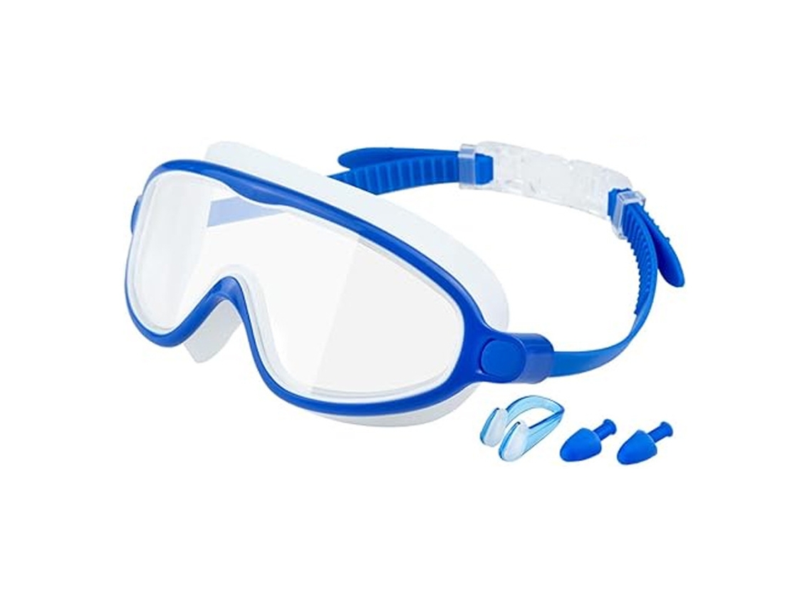 Gafas de natación infantiles con montura grande, alta definición, antivaho e impermeables, de silicona. Modelo 4