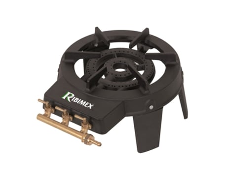 Placa Gas Portátil RIBILAND con 2 Quemadores Hierro Fundido Quadrupat 8.6 Kw Prf390