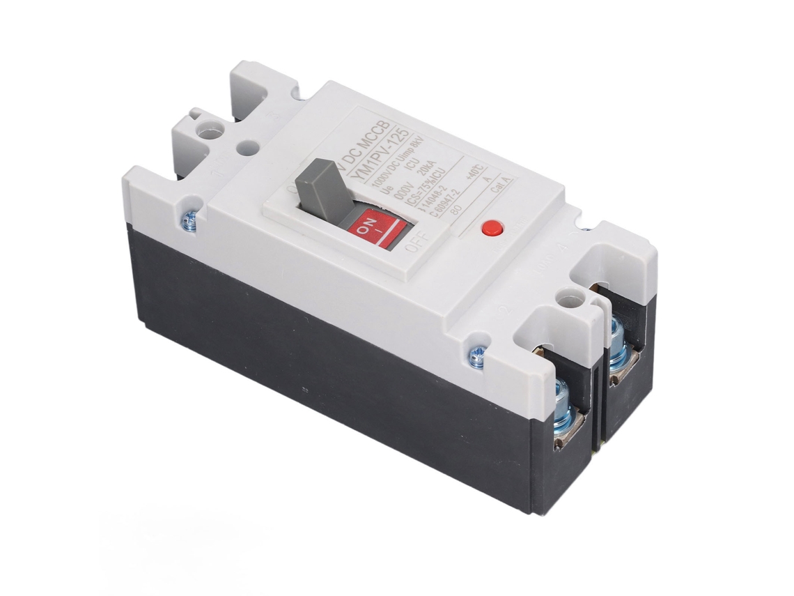 Disyuntor aislador de CC MCCB de 2 pines para batería solar de 1000 V y 80 A