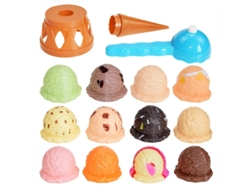 Cocina de juguete que simula comida, juego de helados apilable para simular un hogar. Mdug