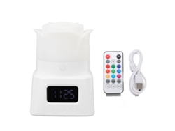 Rebe-lámpara De Noche Con Despertador Control Táctil Luz Rgb Recargable Brillo Ajustable Para Dormitorio