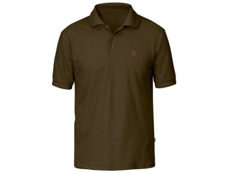 Camiseta de Hombre FJÄLLRÄVEN Crowley Pique Montaña Verde (S)