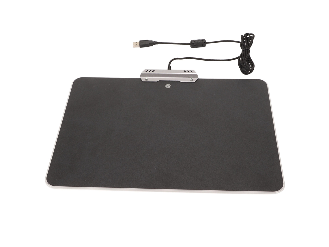 Alfombrilla De Ratón Rígida Para Juegos De 35x25 Cm Con Iluminación Rgb, Superficie Microtexturizada Y Base De Goma.