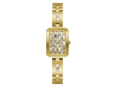 GUESS - Reloj para mujer - Cuarzo - Analógico - Correa de acero inoxidable dorado - GW0102L2