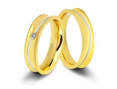 AKZENT Anillo de acero Inoxidable para hombre, San Valentín, compromiso, amistad– Tam.58 – 0203